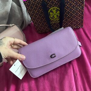 Coach Purple Leather Wristlet